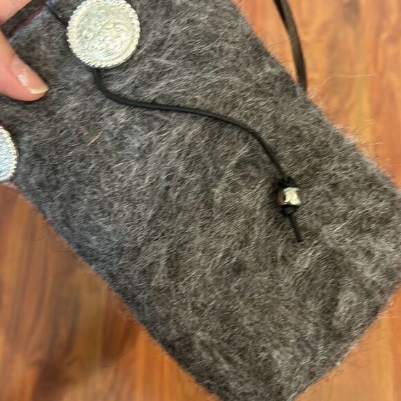 NWT Linda Davis Studio and felted alpaca handbag Crossbody bag pouch artisan sou - Picture 6 of 6